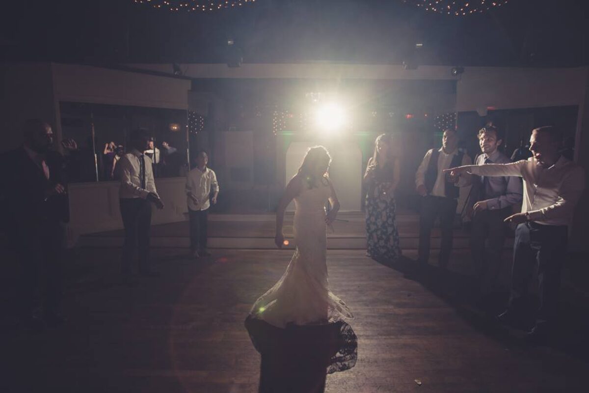 First dance under a spotlight